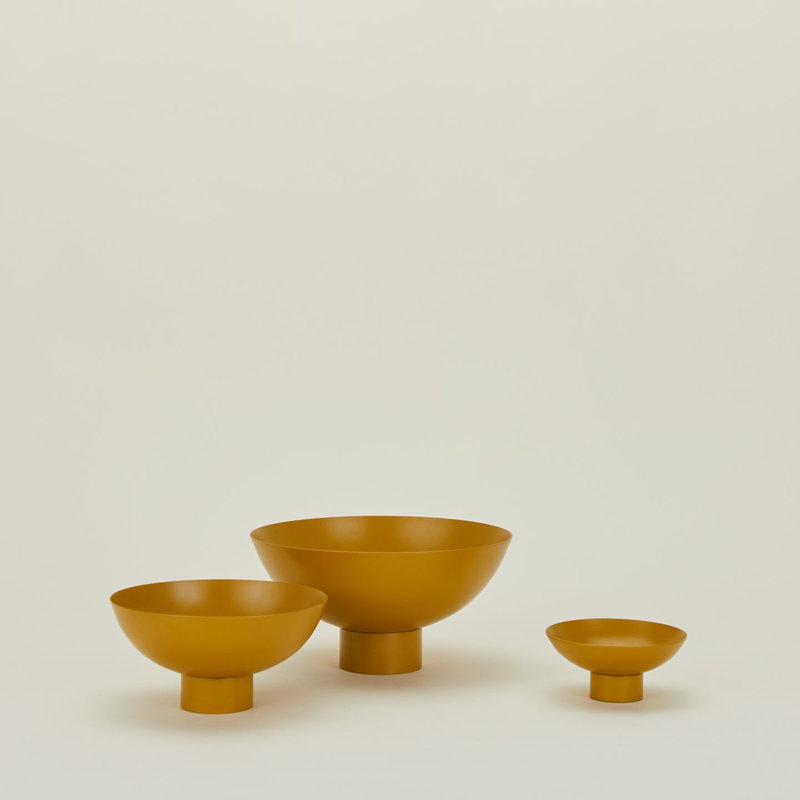  Bowl, 4" H x 8" W, Mustard