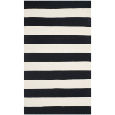 Scarborough Striped Cotton Hand Hooked Area Rug