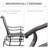 Outsunny Outdoor Glider Chair, Gliders For Outside Patio With Steel Frame And Mesh Fabric For Backyard, Garden, And Porch-968586915