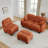 Compression Cozy Chenille Sectionals, Modern 3 Seat L Shape For Home