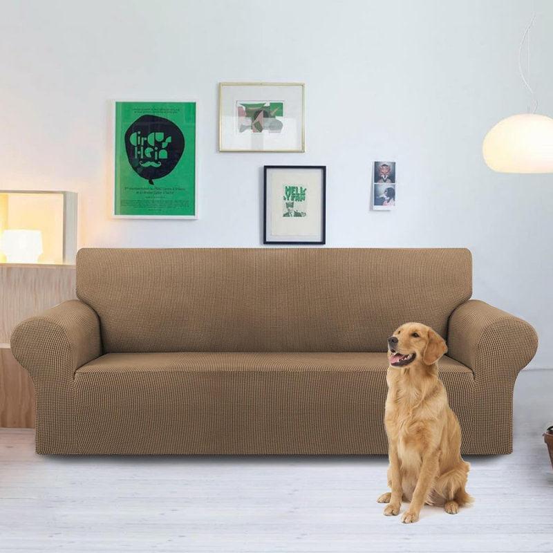 Housse de canapé 1 pièce Stretch, Brun, H 94 po x l 110 po x P 3,73 po
