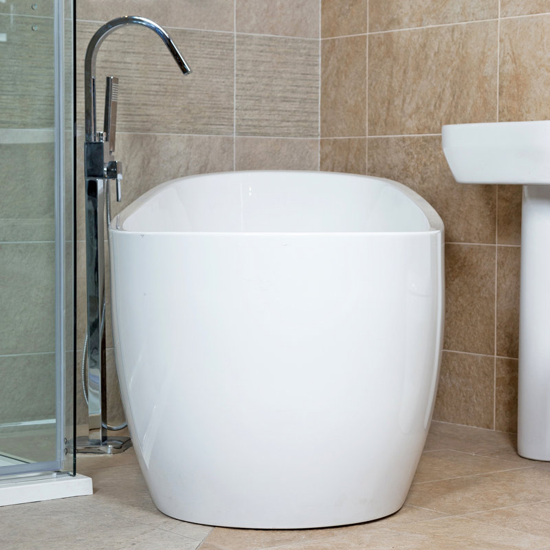 Trebeck 1 Handle Floor Waterfall Faucet Bath Filler with Diverter