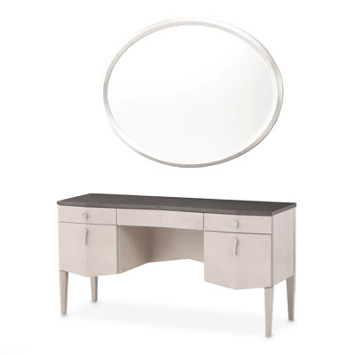 Coiffeuse avec miroir Fantosini - Brume argentée