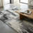 Alban Abstract Shag Charcoal Area Rug-139167311