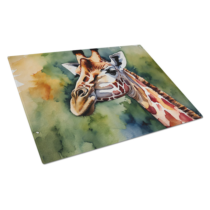 Giraffe Glass Cutting Board Large