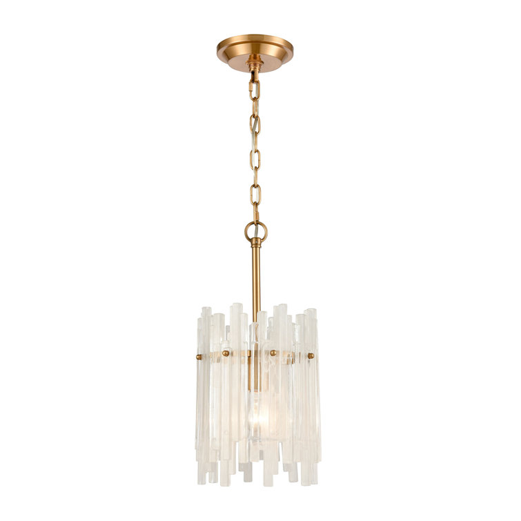 Wiley Single Light Metal Dimmable Drum Chandelier