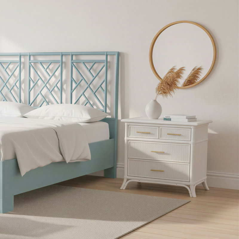 Bermuda 4-Drawer Nightstand, White