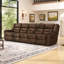 Canapé modulaire inclinable en cuir 129,6 po-1496164595