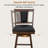 Desouza Transitional Faux Leather 26"H Swivel Counter Stool With Solid Wood Legs