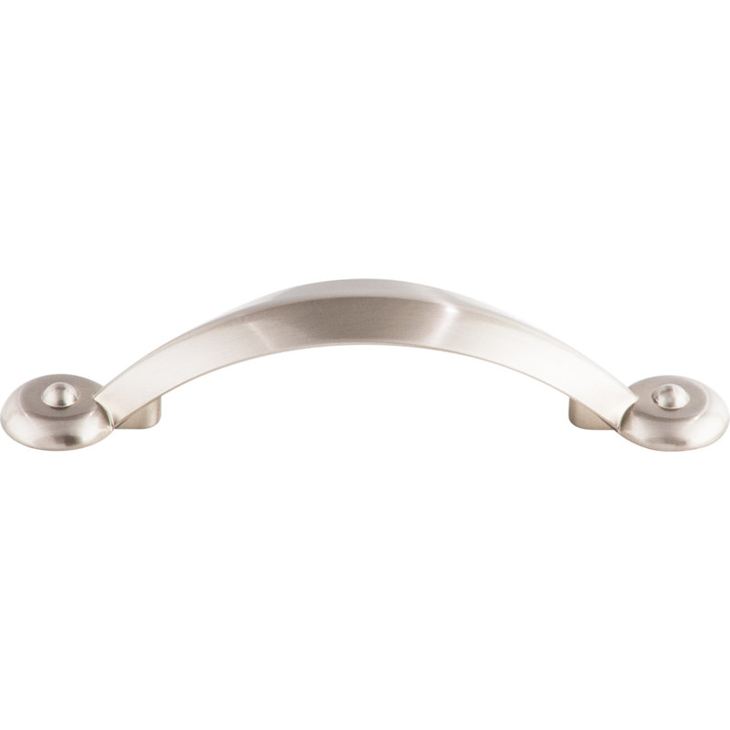 Angle Bar pull, Brushed Satin Nickel, 3" Center to Center