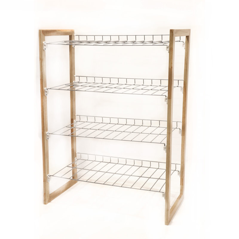 12 Pair Stackable Shoe Rack