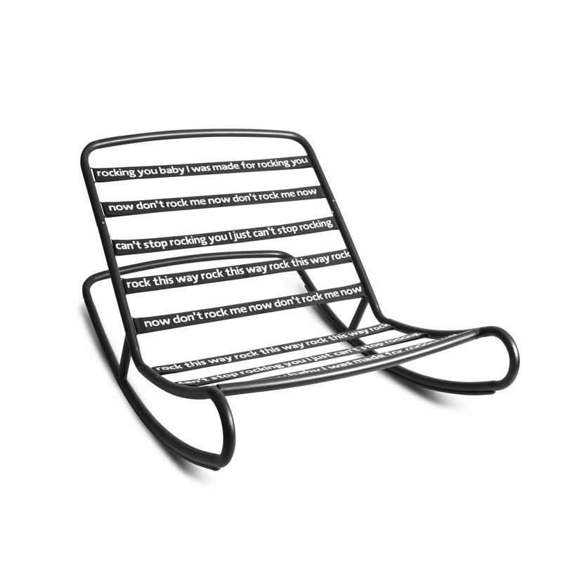 Rock 'n Roll Bean Bag Rocking Chair, Black