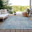 Machine Washable Indoor/Outdoor Xhevrie Blue Rug-1887375726