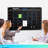 Black 24”x36” Magnetic Glass Whiteboard Calendar Planner