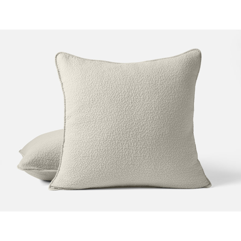 Cascade Organic Matelasse Sham, Euro, Stone