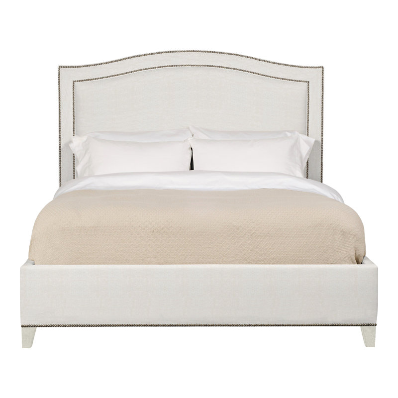 Caroline/Casey Queen Upholstered Low Profile Panel Bed, Navajo, Nadia Parchment, Yes