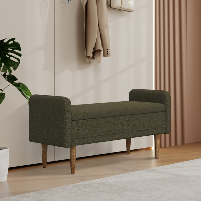 Banc de rangement en tissu, Vert