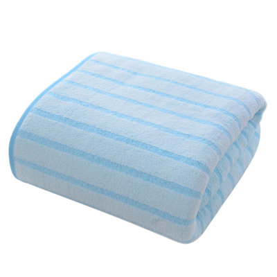 Bath Towels Fleece Striped Towel Household Soft Water Absorbing Drying Non Linting Bath Face Wash Towel Thickened Men's And Women's Face Towel