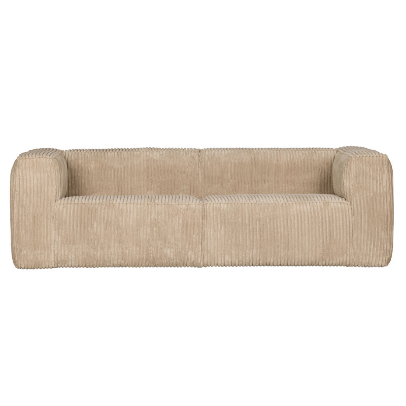 5 Seater Sofa, Hefty Ribcord Travertin