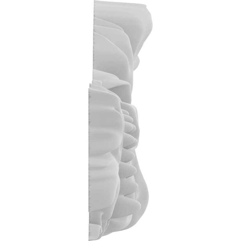 Rosette moorcroft, H 1 po x l 1 po x P 0,25 po, Gauche