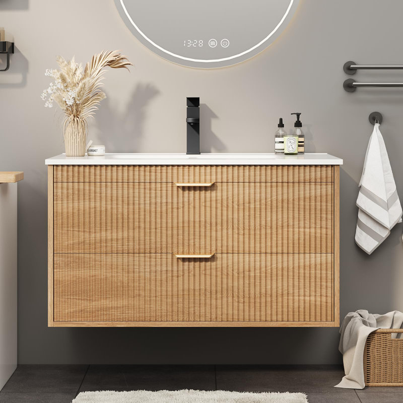 Ensemble de meuble-lavabo avec lavabo, 30", Chêne
