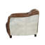 Chaise en cuir et aluminium brun