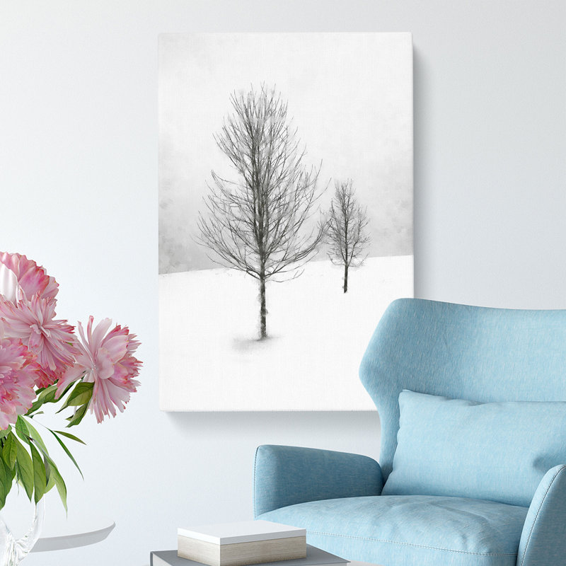 Winter Trees Abstract - Wrapped Canvas, 50cm H x 35cm W x 3cm D