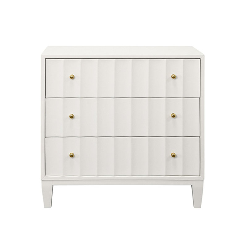 Carmack 3 - Drawer Nightstand, White