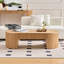 Table basse ovale avec tiroir, table basse moderne Mid-Century-1942045332
