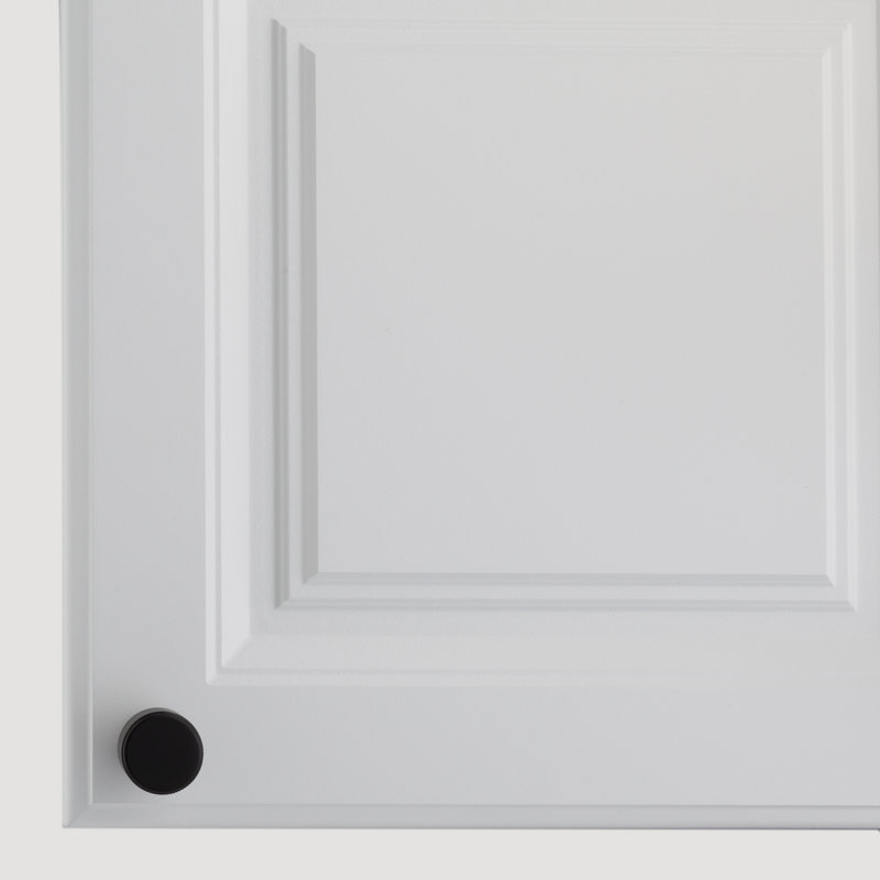 Paquet de poignées rondes noires matte 1-3 / 8 po Kent, Noir mat, 1.375"