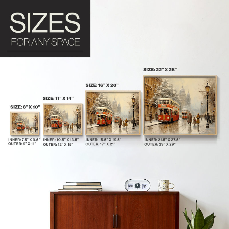 Chirstmas Art-CCCXXV -Framed Print - Restickable, Naturel, H 22 po x l 28 po