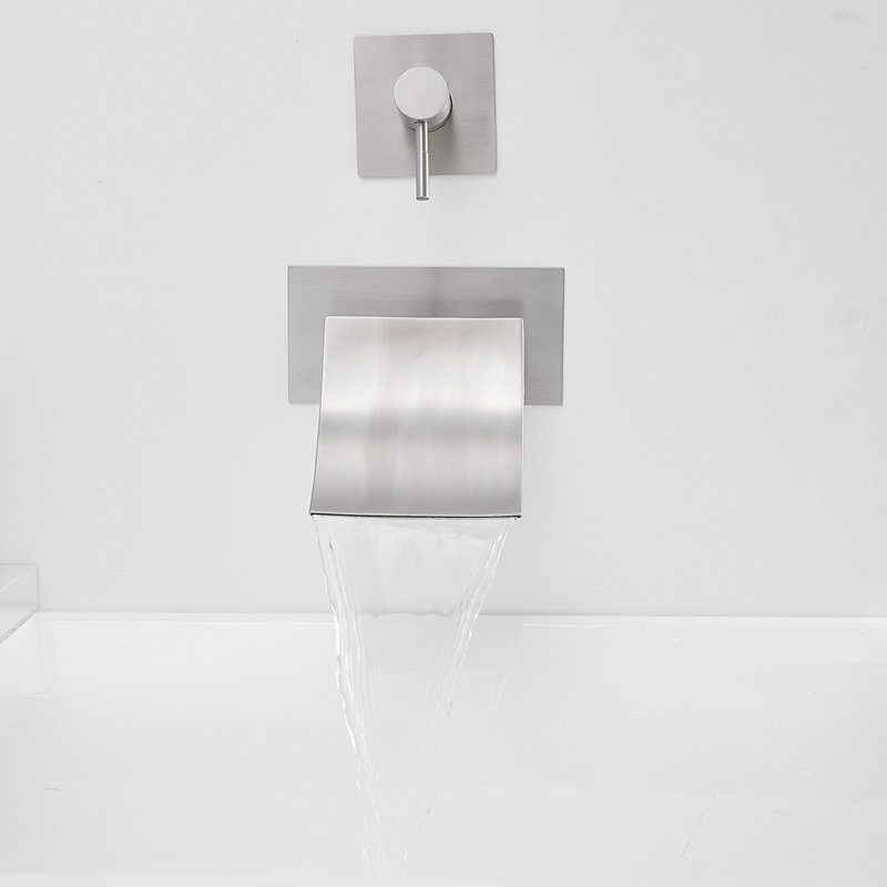 Wall Waterfall Faucet, Brushed Nickel