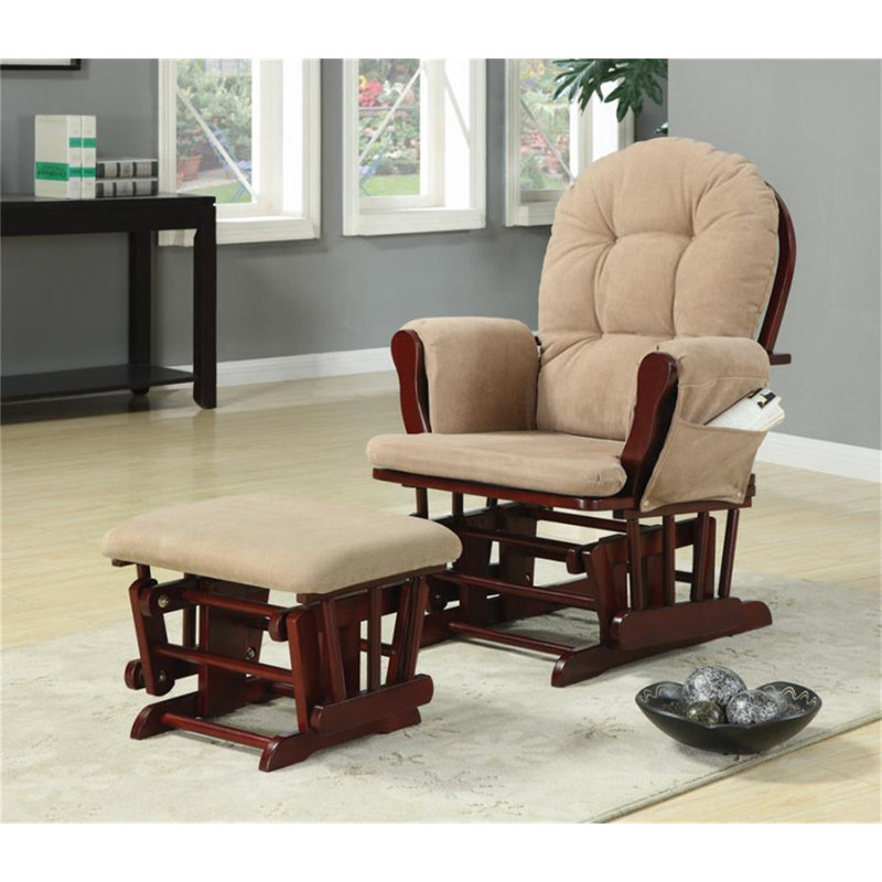 Fauteuil inclinable manuel oscillant standard de 28,5 po avec repose-pieds Caffee