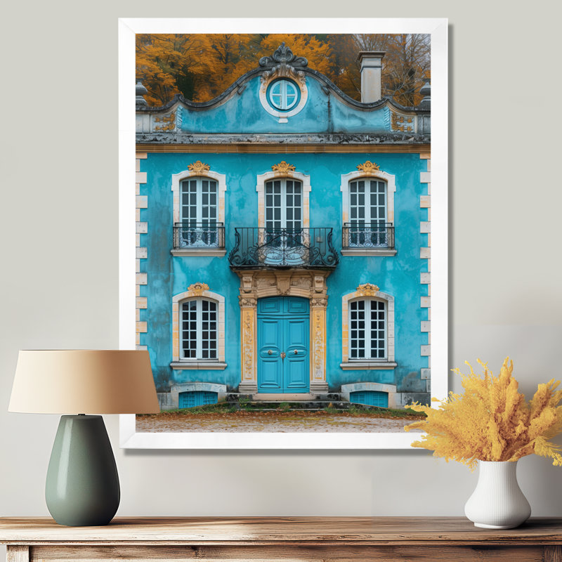 Art mural doré, maison enchantée en Irlande - Chateaus, Toile encadrée blanche avec une seule photo
