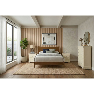 Barvelle Solid Wood 4 Pieces Bedroom Set