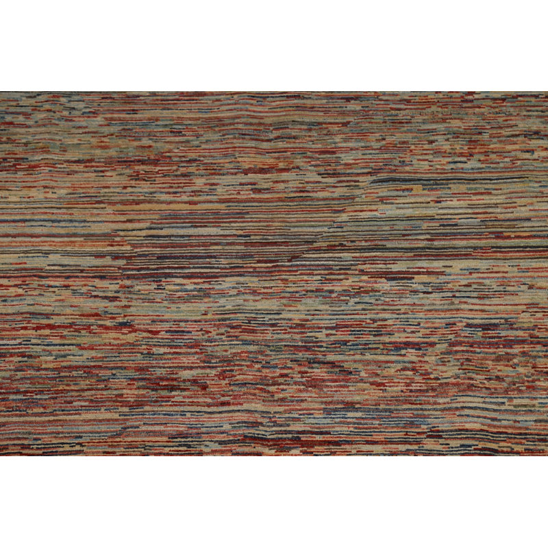 Tapis rayé moderne Gabbeh 6 x 10