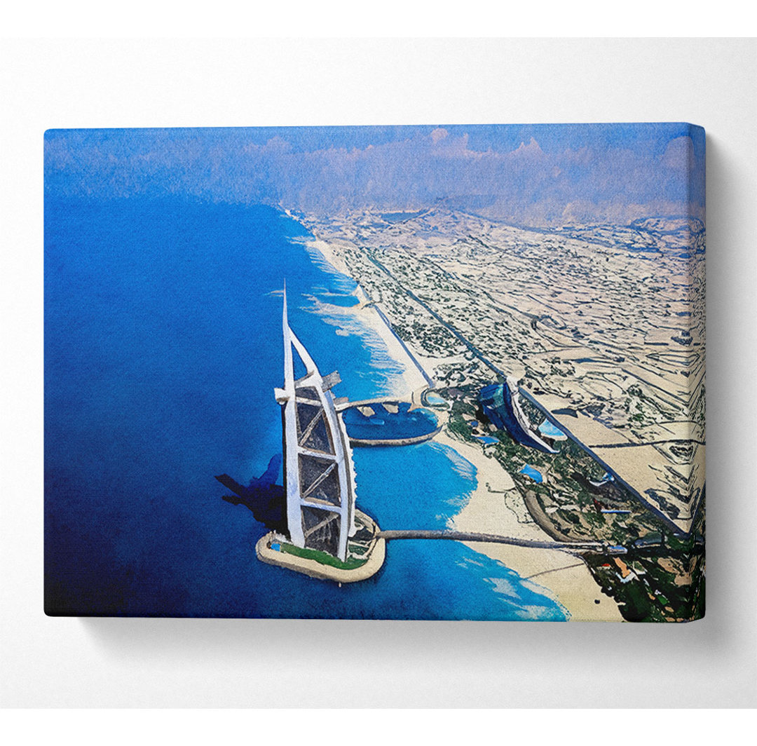 Dubai Beach Front - Kunstdrucke auf Leinwand - Wrapped Canvas