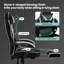 Inbox Zero Adjustable Headrest and Reclining PC & Racing Game Chair in Black