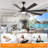 Walnut LED Ceiling Fan Light With 8 Blades, Remote, Dimmable – For Living Room, Bedroom & Dining Room