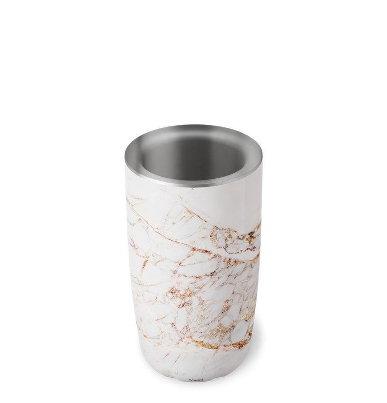 S'well Stainless Steel Wine Chiller - 750ml - Calacatta Gold - Triple-Layered Vacuum, Calacatta Gold