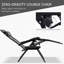 Chaise Zero Gravity - Chaises pliantes légères avec plateaux latéraux pour la pelouse extérieure, plage grise - table de relaxation Bungee