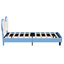 Girls Princess Velvet Bed Frame with Butterfly Headboard, Reading Lights-601469210-601469211