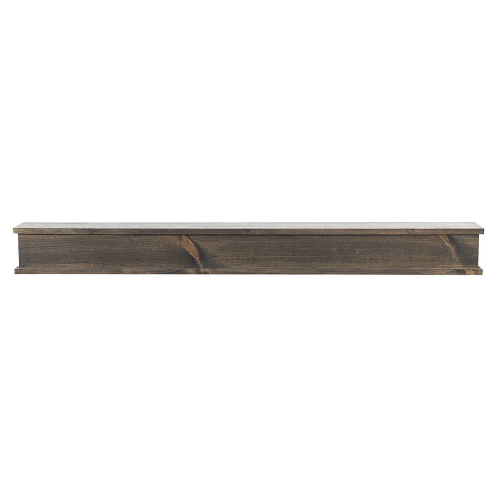 Floating Wood Fireplace Mantel Shelf - Wooden Shelf with Symmetrical Top & Bottom Molding Millwood Pines