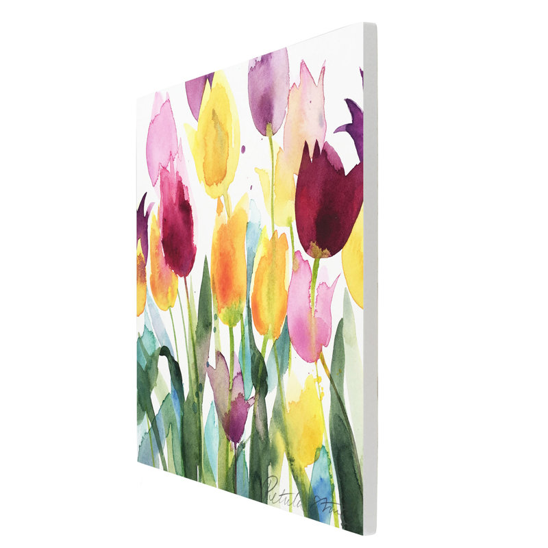 P.STONE Traditional Plants & Flowers Wall Decor on Ceramic