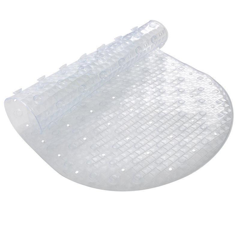 Clear PVC Anti-Slip Mildew Resistant Bath Mat