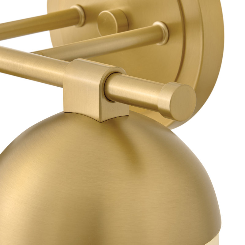 Petit meuble-lavabo Hinkley Bowie, H 9 po x l 14,25 po x P 8,25 po, Deux lumières, Lacquered Brass