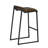 Adaha 27" Brown And Black Backless Counter Height Bar Chair With Footrest