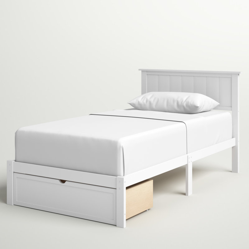 Lit plateforme simple Batchelder, Blanc