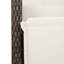 Ensemble bistro de patio avec coussins en rotin de polyester brun-878186350-878186349