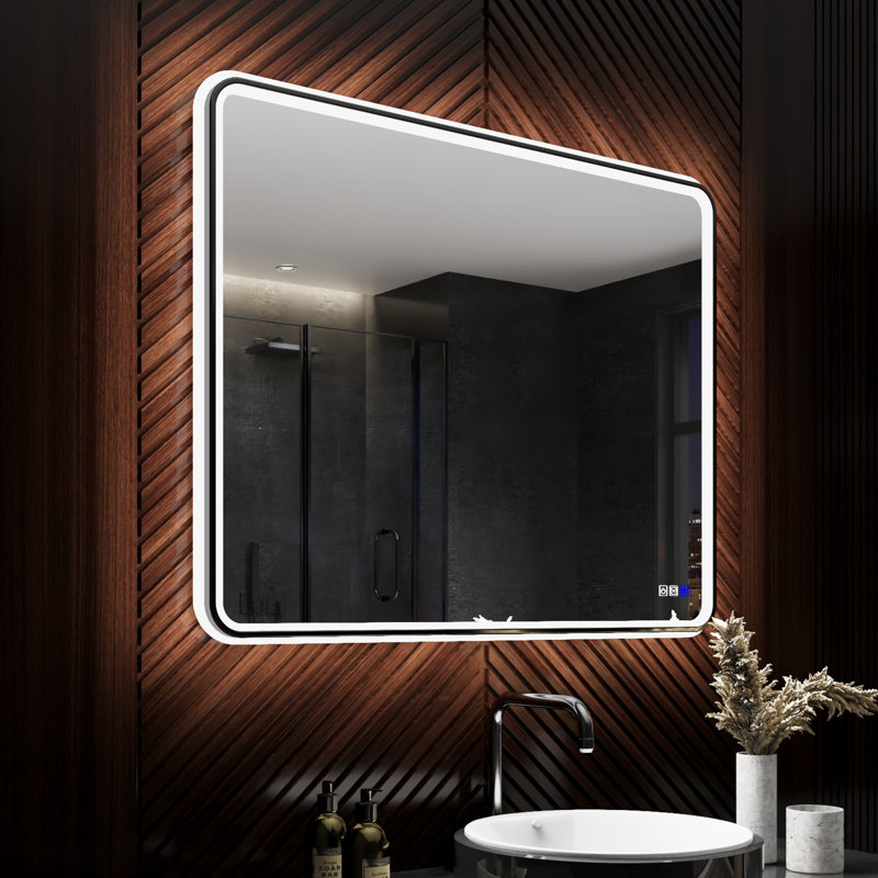 Miroir de salle de bain Liutza, Rectangle, 32 po x 40 po